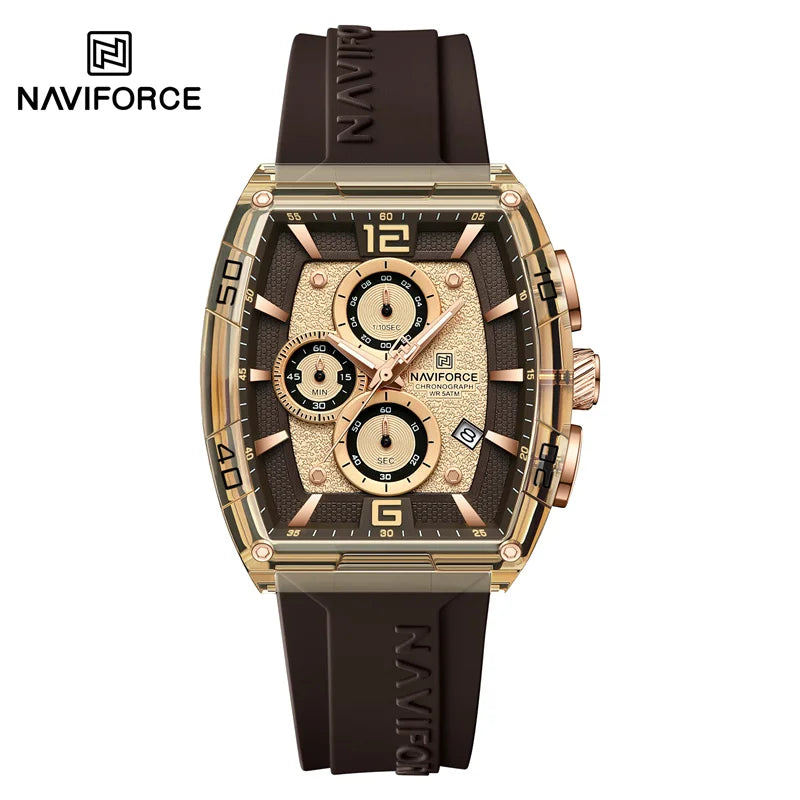Top Brand NAVIFORCE Fashion Watches for Men Quartz Silicone Strap 50M Waterproof Date Original Man's WristWatch Reloj Hombr 2025