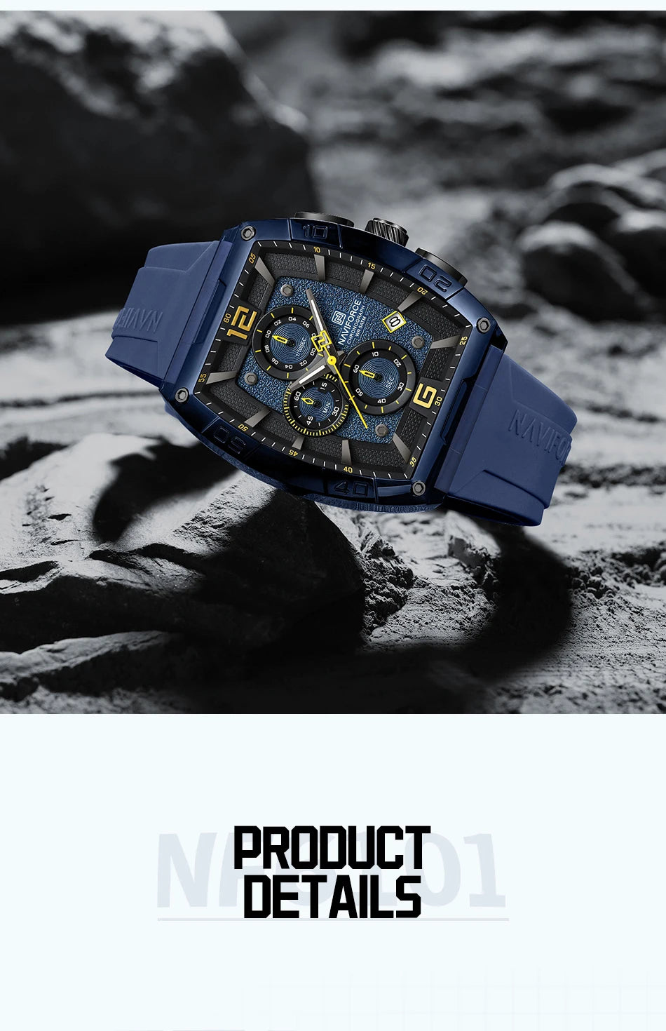 Top Brand NAVIFORCE Fashion Watches for Men Quartz Silicone Strap 50M Waterproof Date Original Man's WristWatch Reloj Hombr 2025