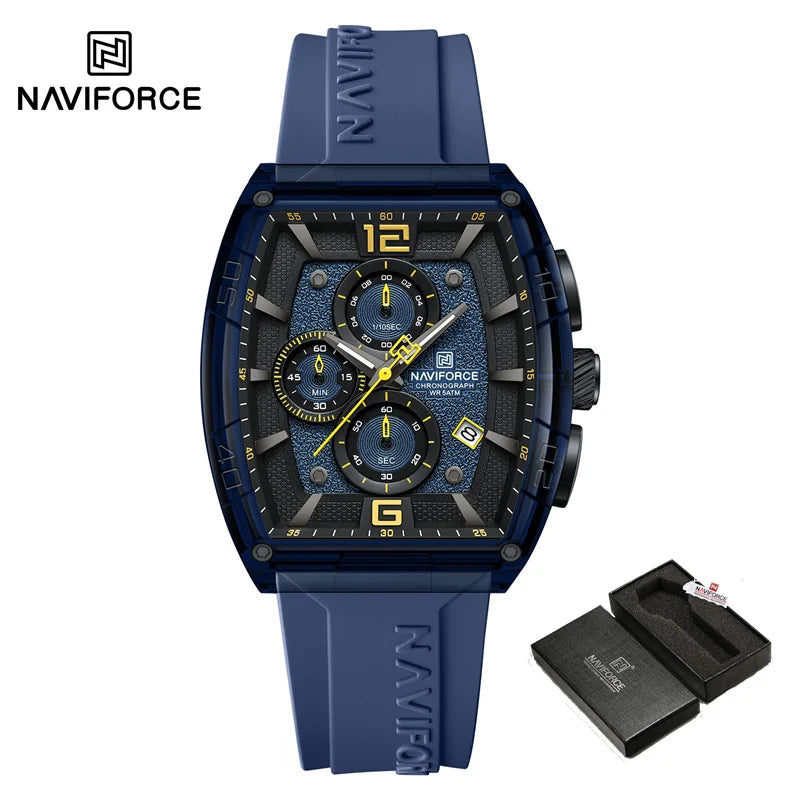 Top Brand NAVIFORCE Fashion Watches for Men Quartz Silicone Strap 50M Waterproof Date Original Man's WristWatch Reloj Hombr 2025