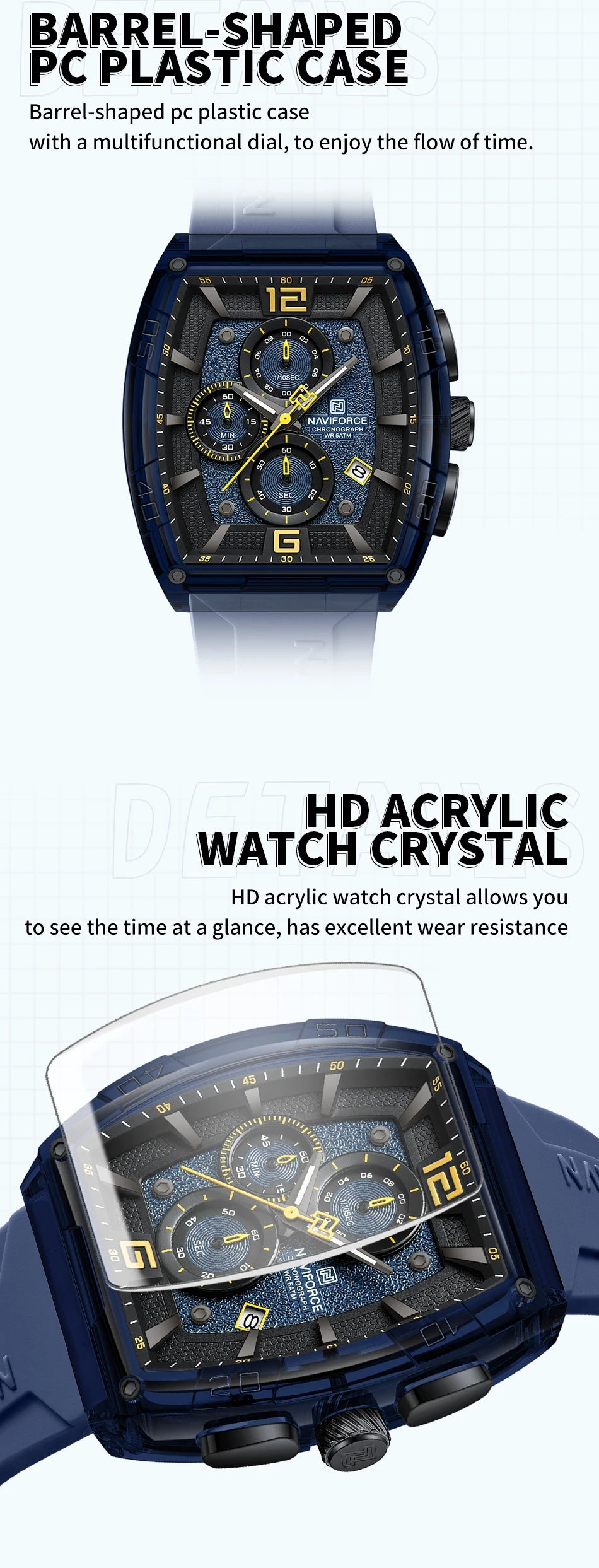 Top Brand NAVIFORCE Fashion Watches for Men Quartz Silicone Strap 50M Waterproof Date Original Man's WristWatch Reloj Hombr 2025