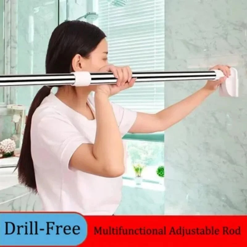 Extendable Rod Images Adjustable Extendable Telescopic Rod™ (Silver) – 9thSouq
